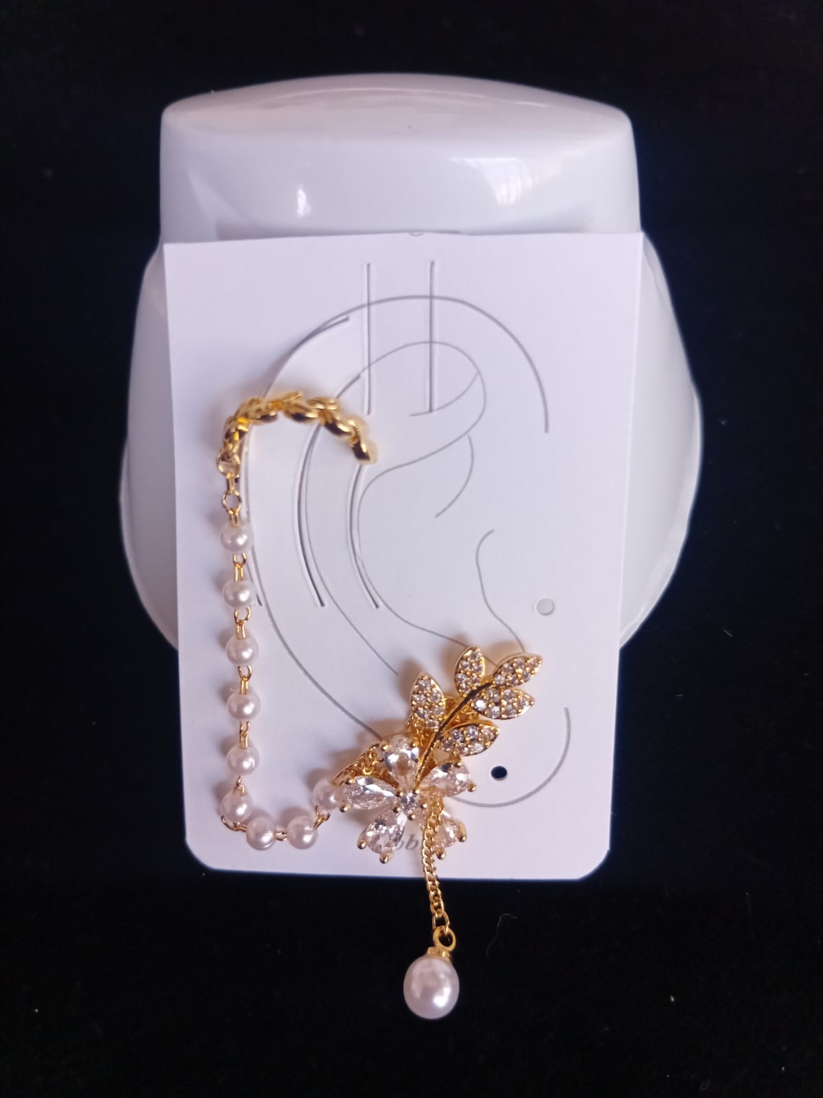 Arete trepador oro laminado