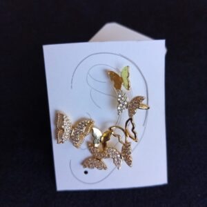 Arete trepador oro laminado