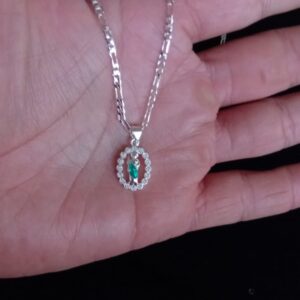 Medalla zirconia oro laminado