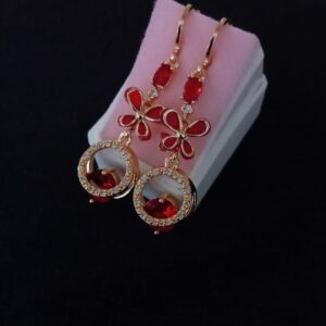 Arete largo caja oro laminado