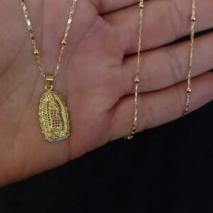 Medallas zirconia oro laminado