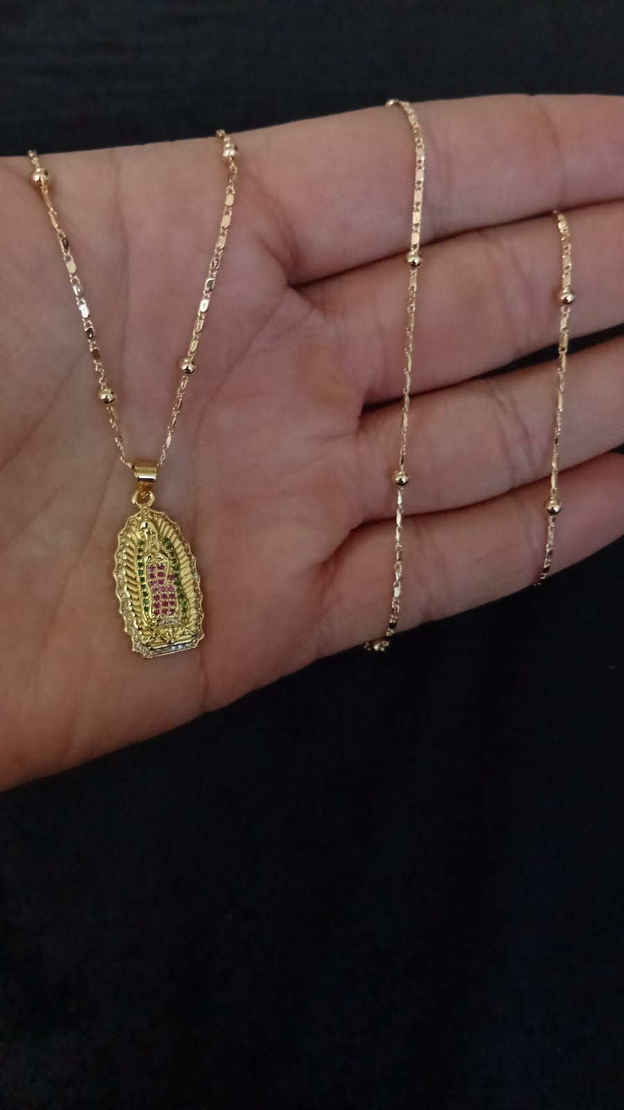 Medallas zirconia oro laminado