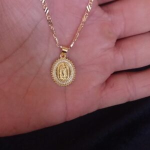 Medallas zirconia oro laminado