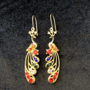 Arete largo oro laminado