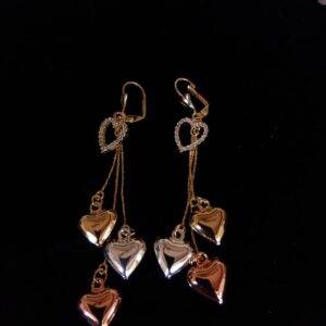 Arete largo oro laminado