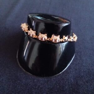 Pulsera zirconia oro laminado