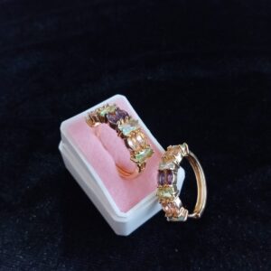 Arracada zirconia oro laminado