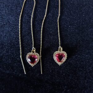 Arete largo oro laminado