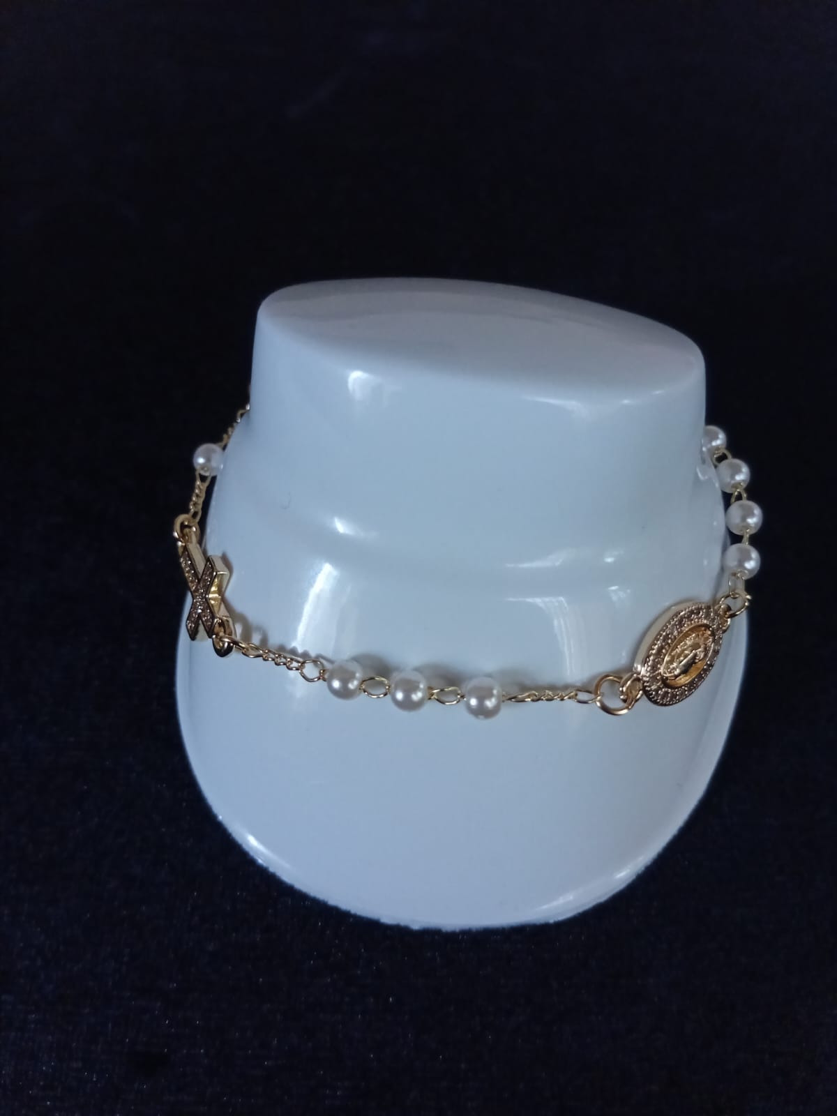 Pulsera denario oro laminado