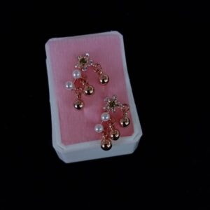 Arete poste mariposa oro laminado