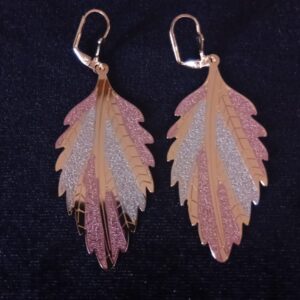 Arete largo oro laminado