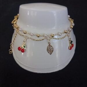 Pulsera ojo turco oro laminado