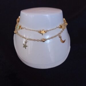Pulsera ojo turco oro laminado