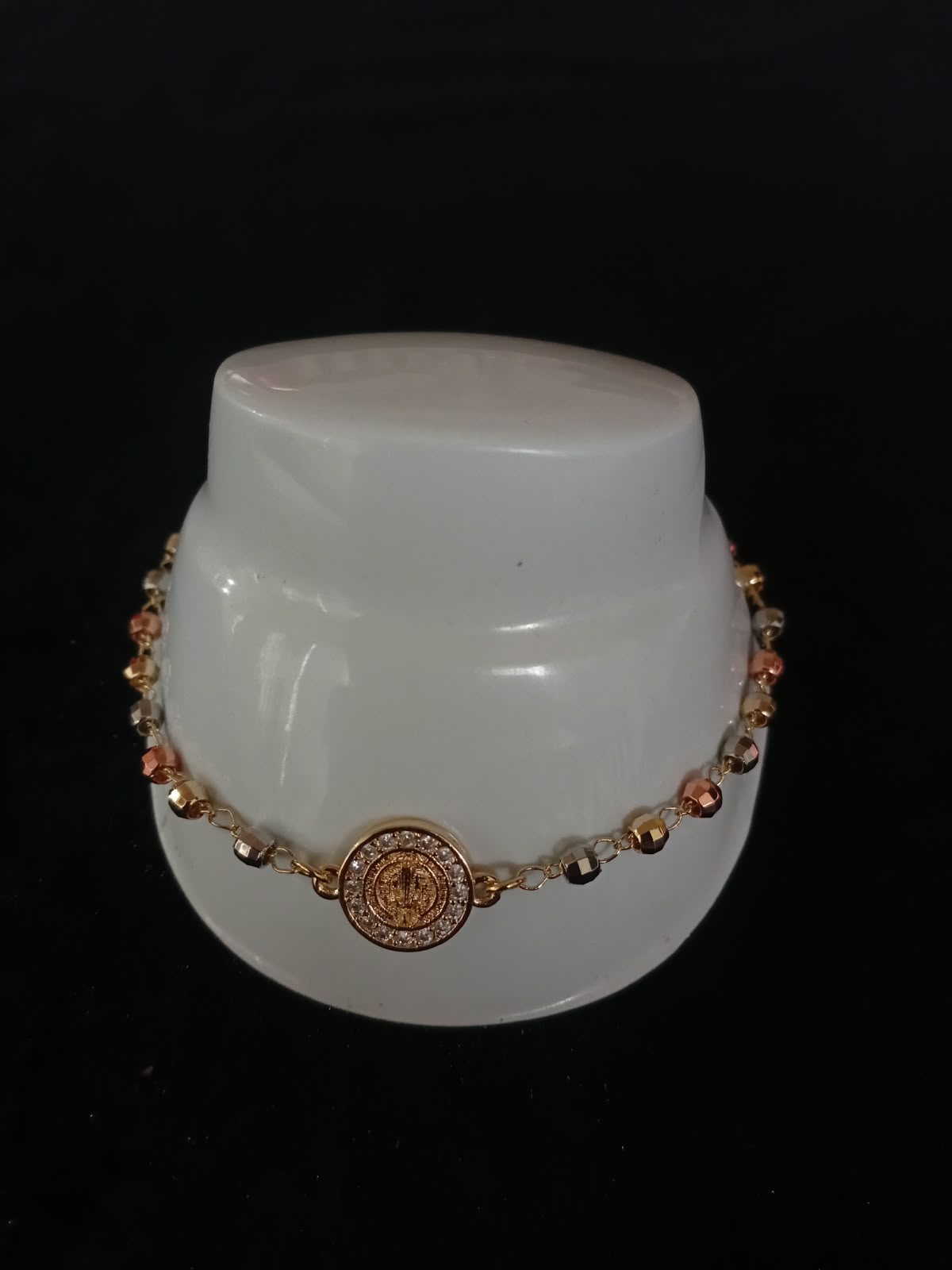 Pulsera denario oro laminado