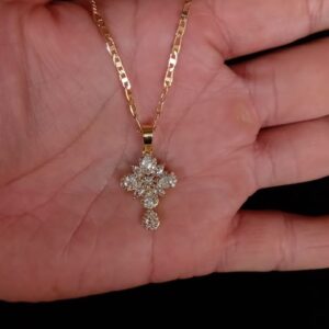 Cruz chica oro laminado