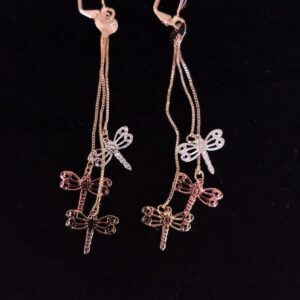 Arete largo oro laminado