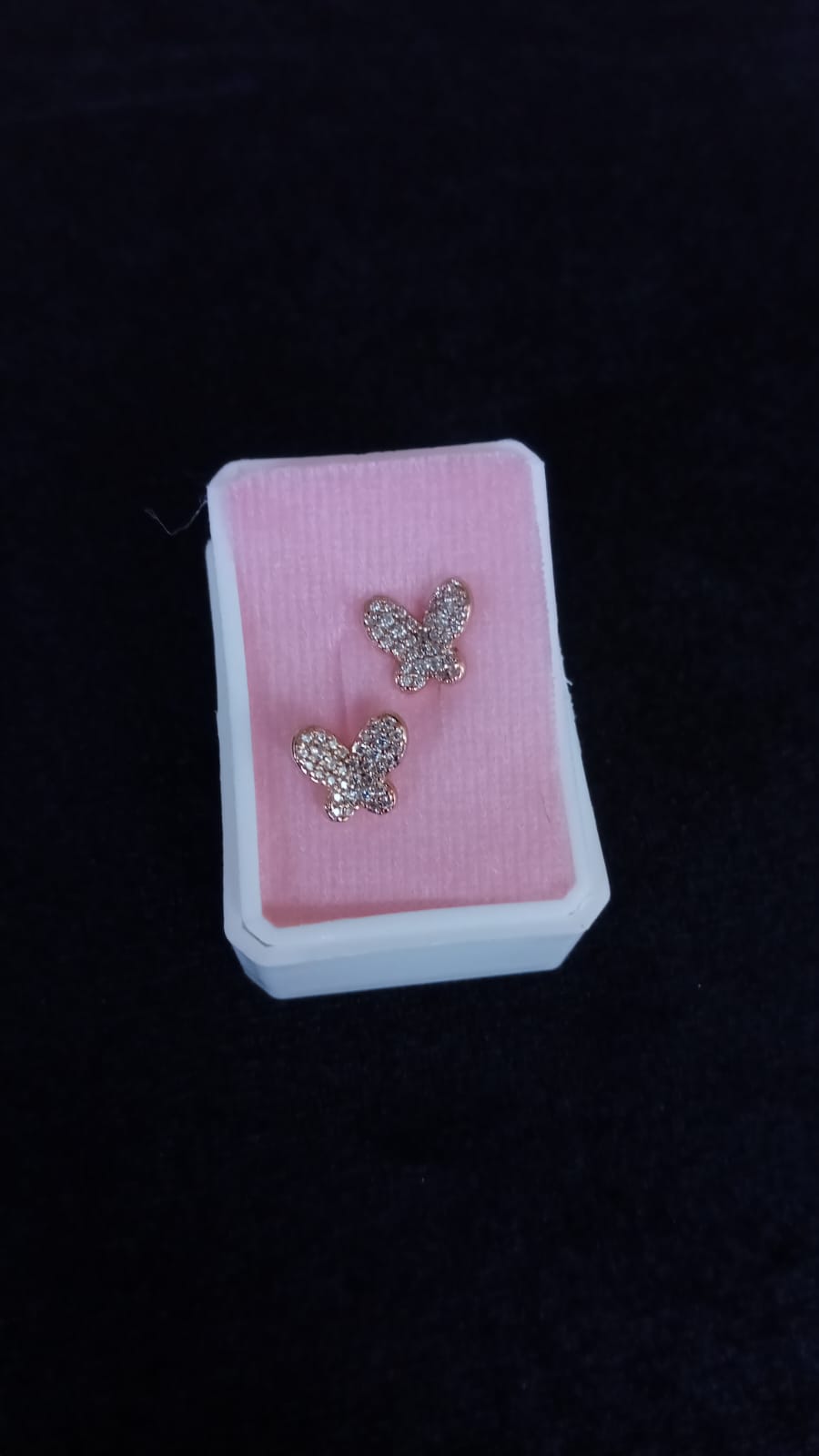 Arete poste mariposa oro laminado