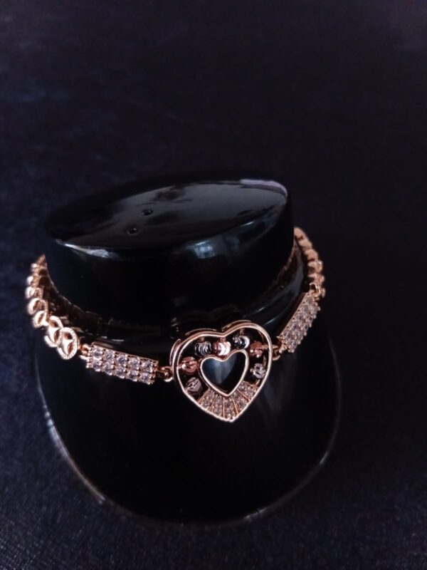 Pulsera zirconia oro laminado