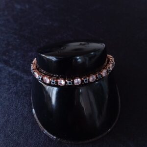Pulsera zirconia oro laminado