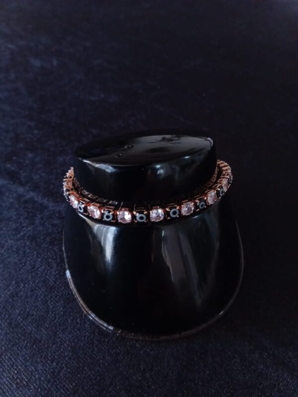 Pulsera zirconia oro laminado