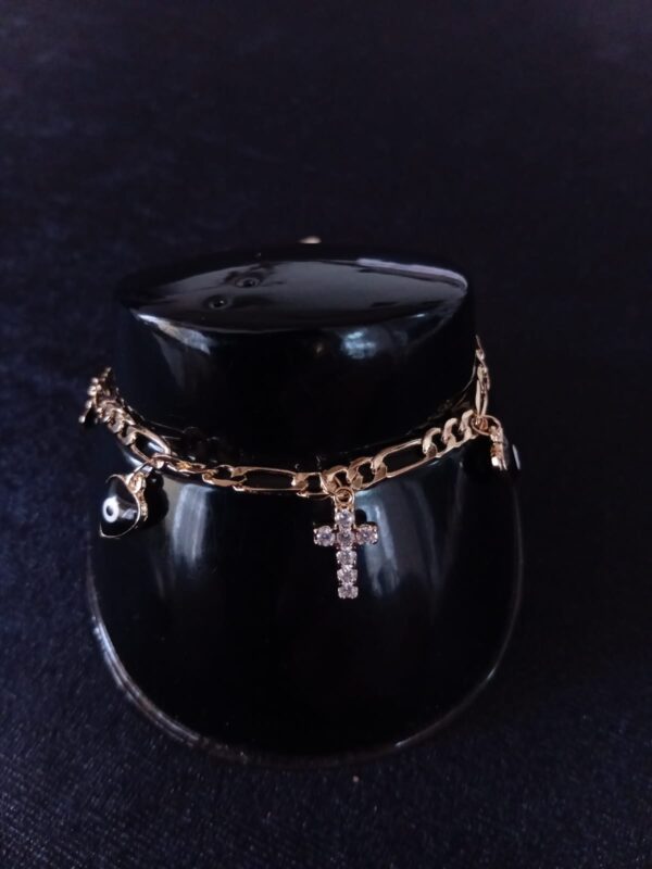 Pulsera ojo turco oro laminado
