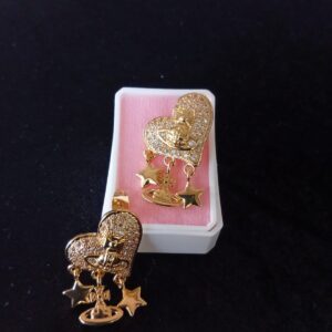 Arracada zirconia oro laminado