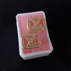 Arracada zirconia oro laminado