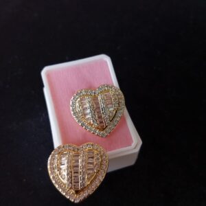 Arracada zirconia oro laminado