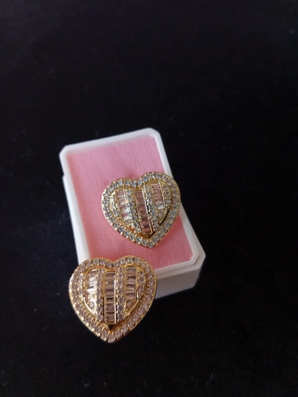 Arracada zirconia oro laminado