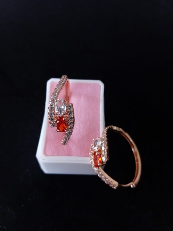 Arracada zirconia oro laminado