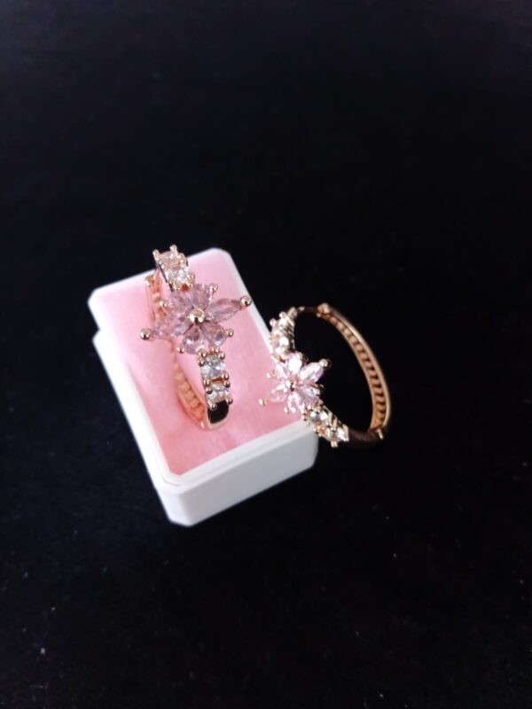 Arracada zirconia oro laminado