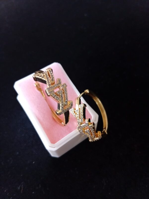 Arracada zirconia oro laminado