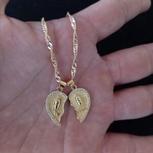 Medalla zirconia oro laminado