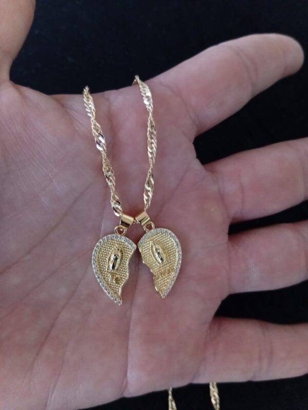 Medalla zirconia oro laminado
