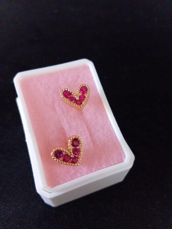 Arete poste mariposa oro laminado