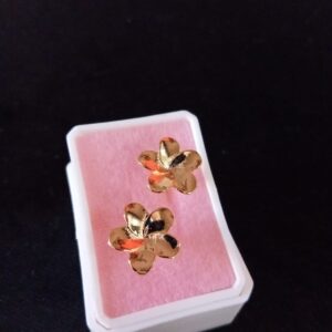 Arete poste mariposa oro laminado