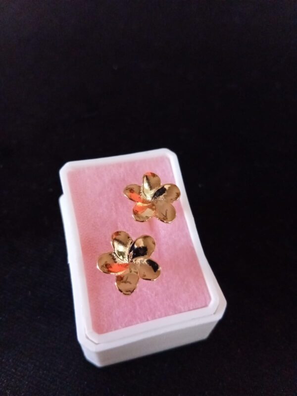 Arete poste mariposa oro laminado