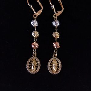 Arete largo oro laminado