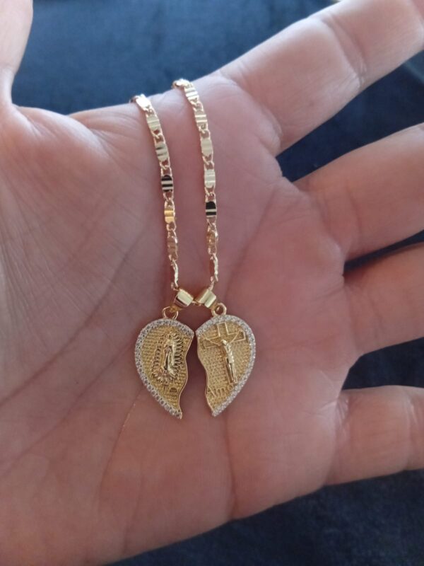 Medalla zirconia oro laminado