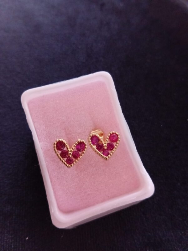 Arete poste mariposa oro laminado