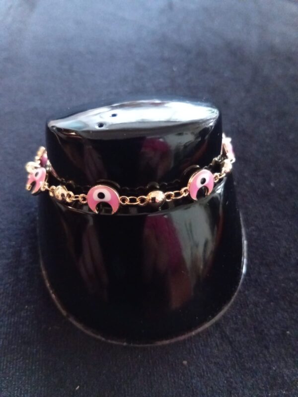 Pulsera ojo turco oro laminado