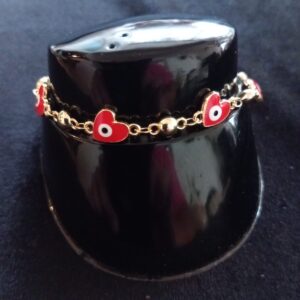 Pulsera ojo turco oro laminado