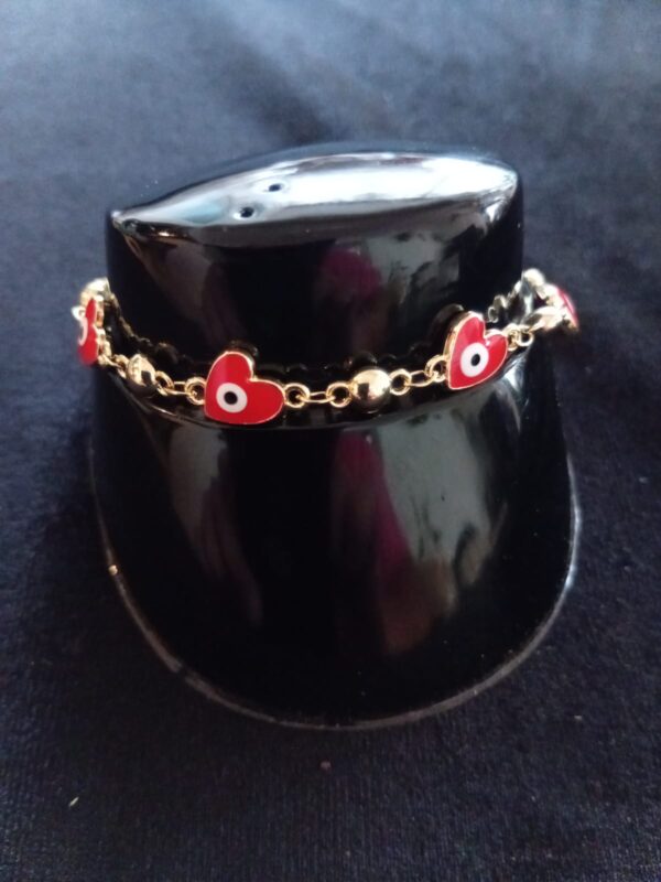 Pulsera ojo turco oro laminado