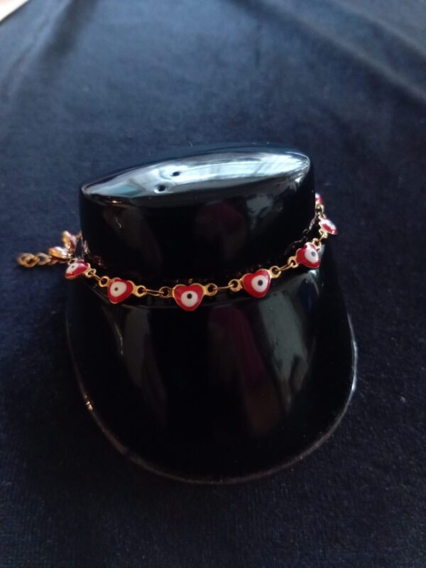 Pulsera ojo turco oro laminado