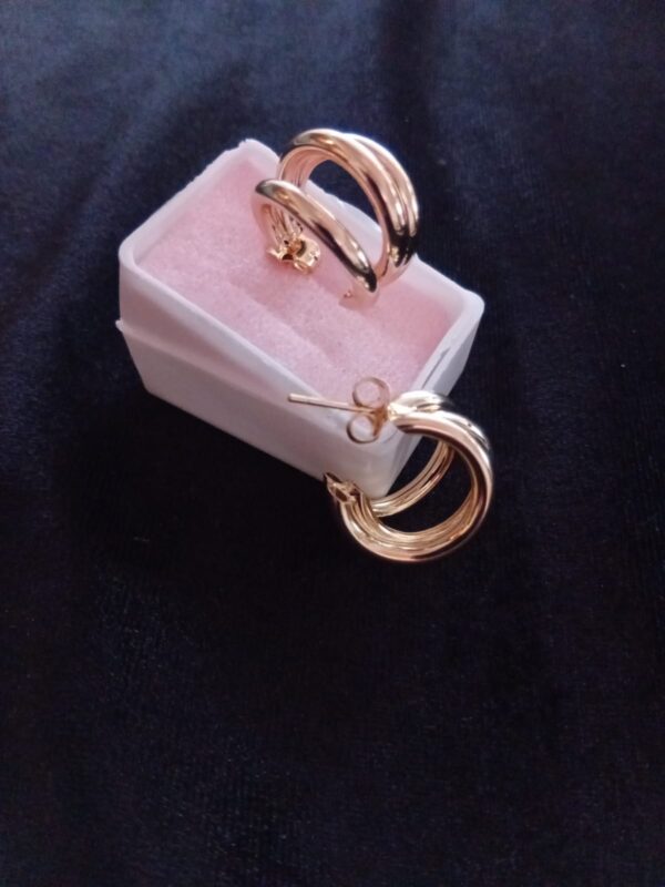 Arete chunky oro laminado