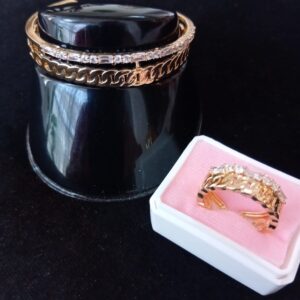 Juego de brazalete oro laminado