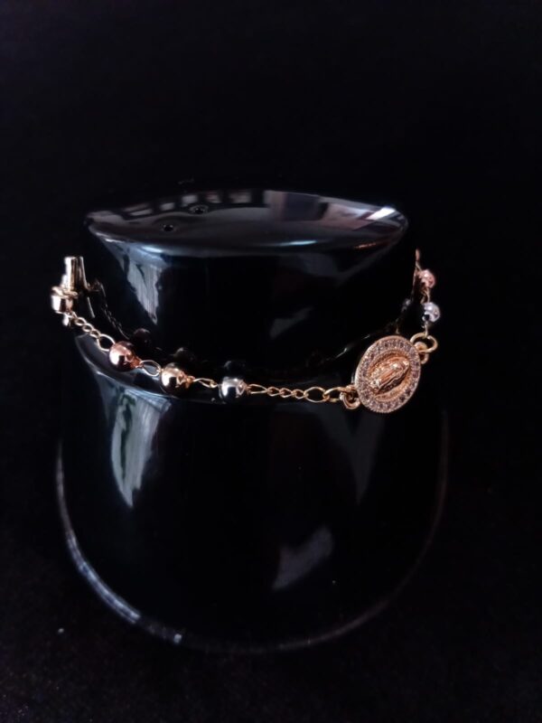 Pulsera denario oro laminado