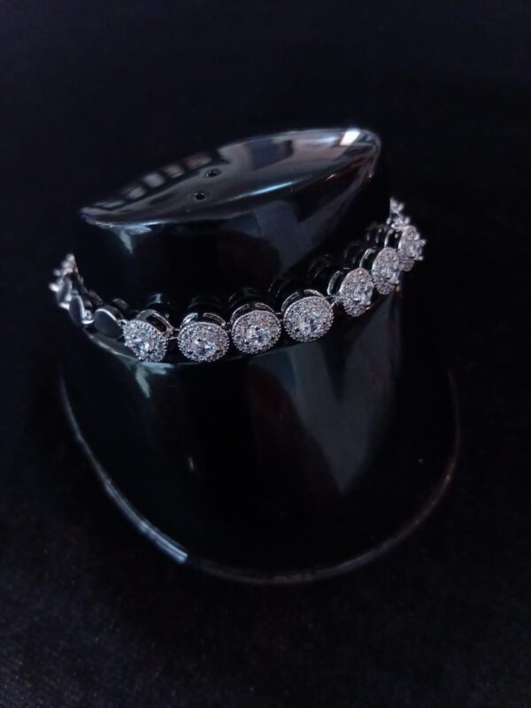 Pulsera zirconia oro laminado