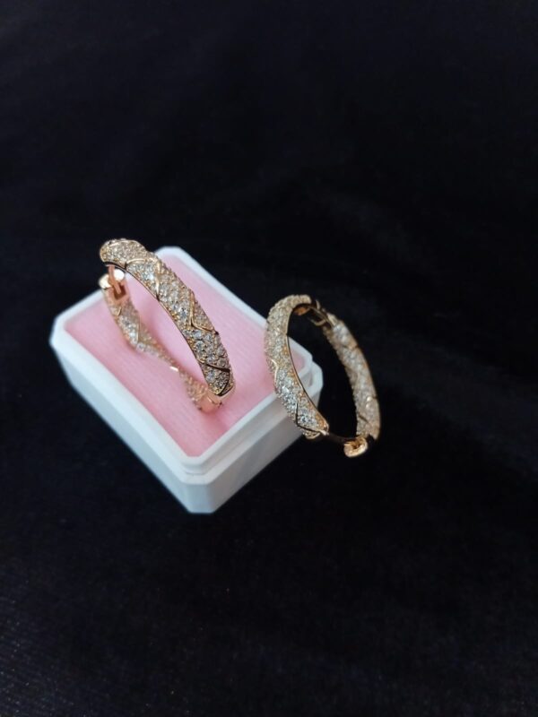 Arracada zirconia oro laminado
