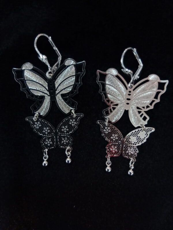 Arete largo oro laminado